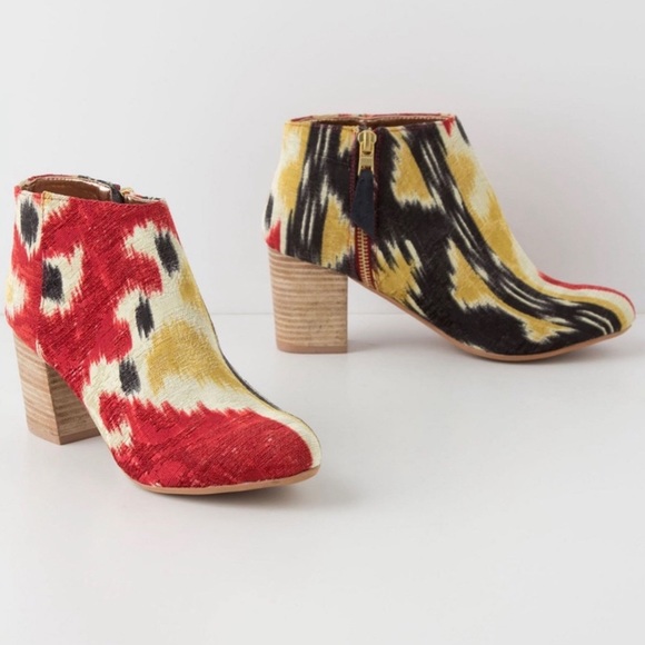 Anthro Velvet Ikat boots - Picture 2 of 15